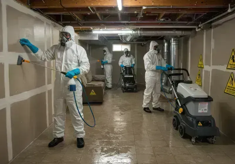 Basement Moisture Removal and Structural Drying process in Ravenna, NE